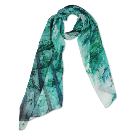 Tropical Cotton Voile Designer Scarf