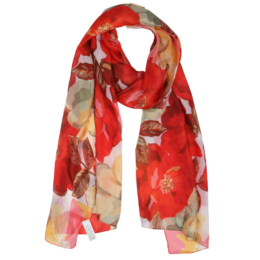 Floral Pure Silk Designer Scarf