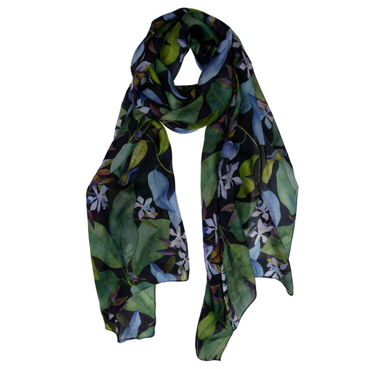 Floral Pure Silk Designer Scarf