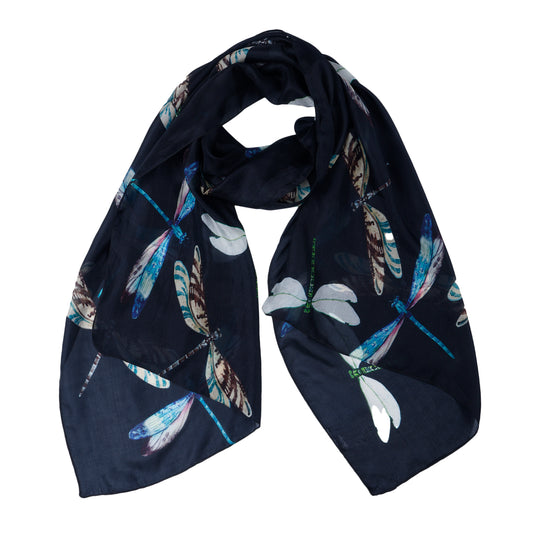 Foulard en soie pure de créateur Firefly