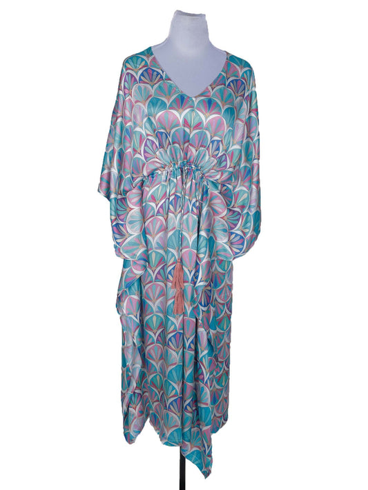 Caftan en satin modal fleuri