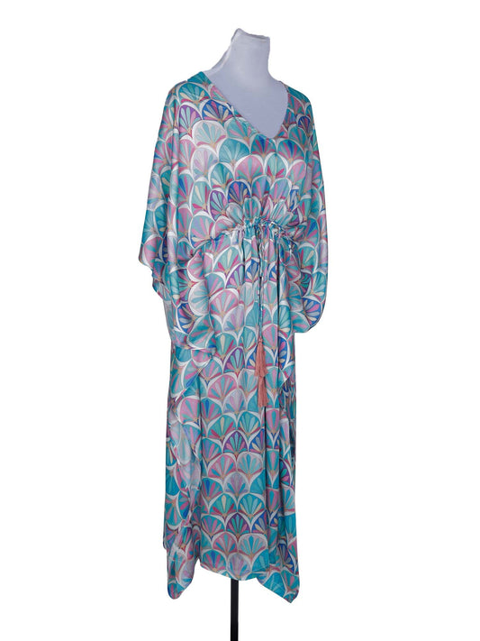 Caftan en satin modal fleuri