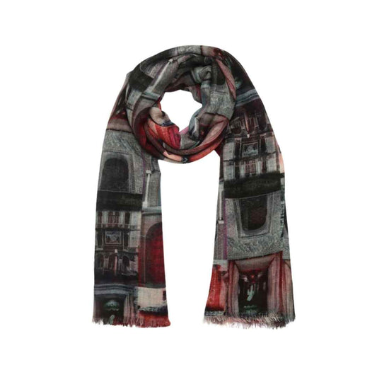 Architectural Merino Silk Designer Scarf