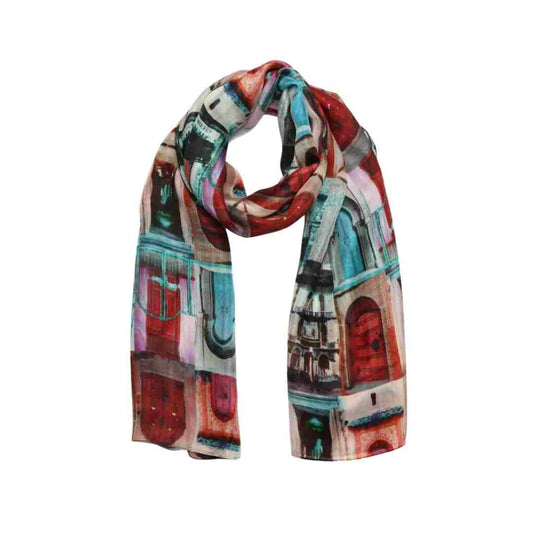 Architectural Pure Silk Designer Scarf