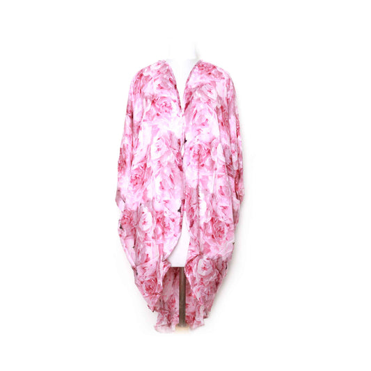 Pink Peonies Modal Kimono