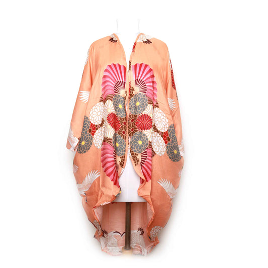 Tokyo fans (peach) Modal Kimono