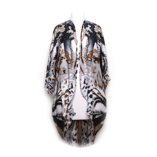 Leopard Abstract Modal Kimono