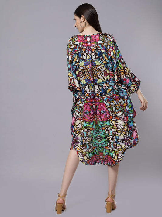 Abstract Pebbles Multicolour Kimono