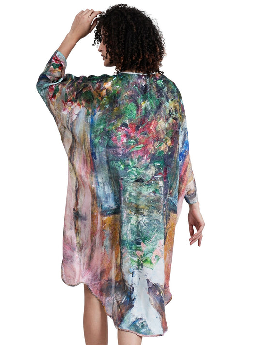 Kimono imprimé de maître ancien