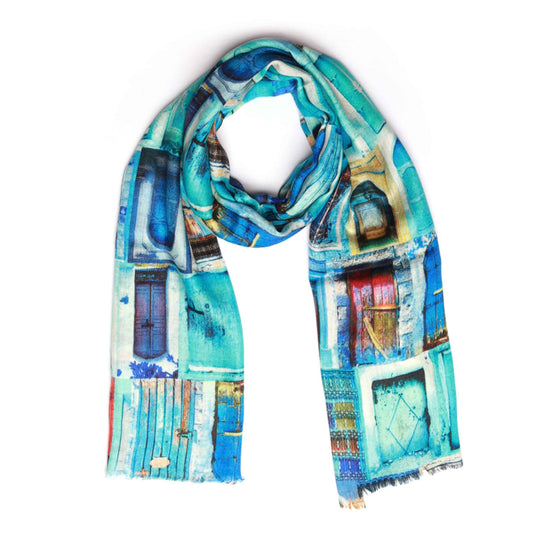 Architectural Fine Merino Wool Designer Scarf