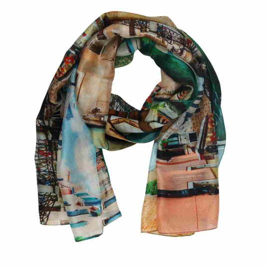 Architectural Cotton Modal Designer Scarf