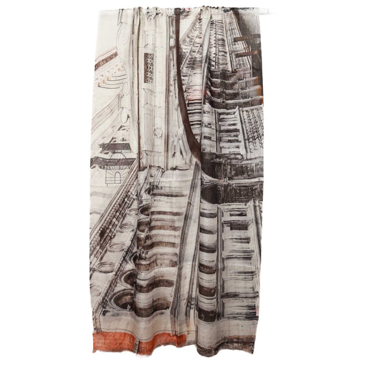 Architectural Modal Silk Designer Scarf